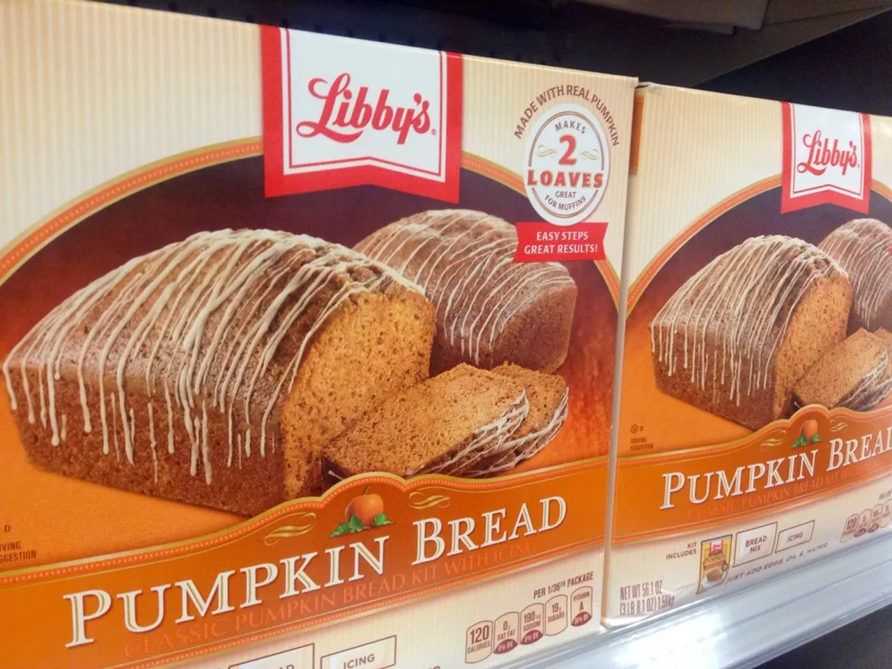 Baking Directions for Pumpkin Loaf with Crumbly Topping