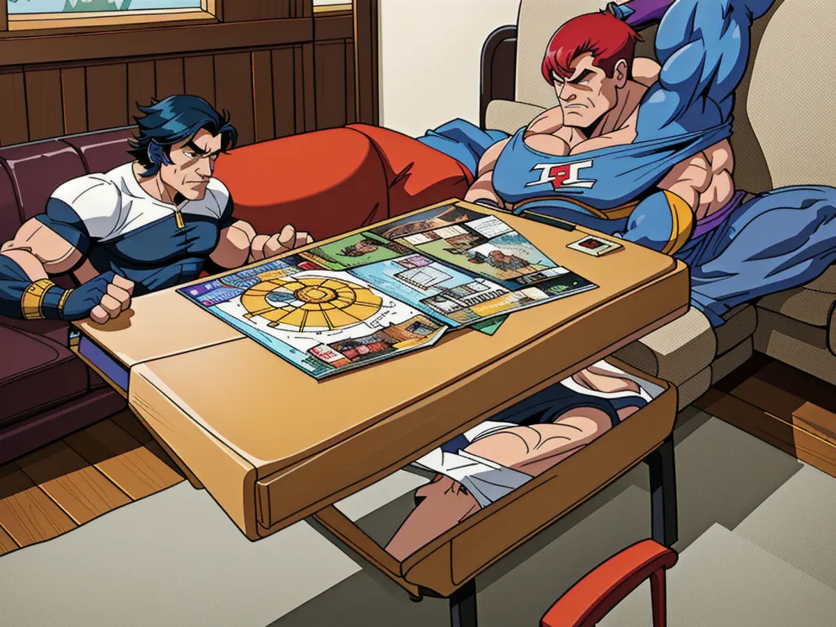 Table featuring an ongoing puzzle, accompanied by wine glasses, and slide-out puzzle compartments, situated amidst a plush sofa and vibrant cushions. Table arranged with an ongoing puzzle, two wine glasses, and pull-out puzzle trays, situated between a cozy couch and vibrant cushions.